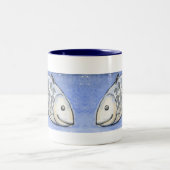 2匹の魚のマグ ツートーンマグカップ (中央)