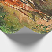 2匹の鹿と森の切り離しのかわいい子鹿 ラッピングペーパー (角)