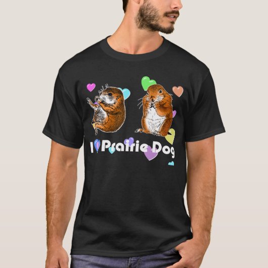 2匹のpreirie犬 tシャツ (正面)
