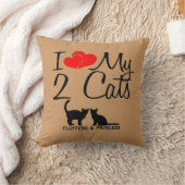 2匹カスタムの猫が大好き クッション (ブランケット)