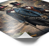 2匹ビクトリアンの猫が通りを散歩 フォトプリント            (角)