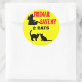 2匹救の猫たち ラウンドシール (バッグ)