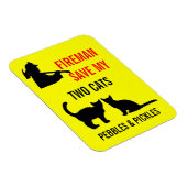 2匹救の猫の安全 マグネット (右側)