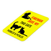 2匹救の猫の安全 マグネット (左側)