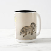 2匹日本の絵画の中国の新年 ツートーンマグカップ (正面右)