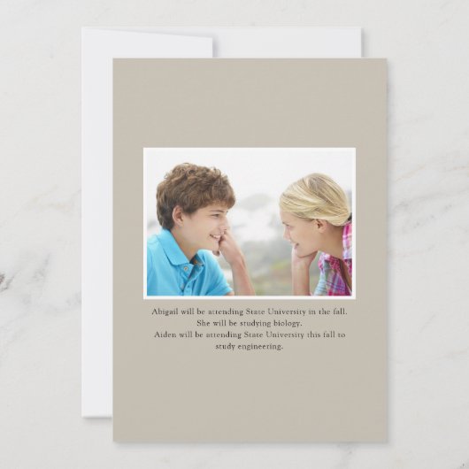 2卒業者の二重卒業 招待状 (裏面)