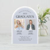 2卒業者ダブル卒業アーチ 招待状 (スタンド正面)