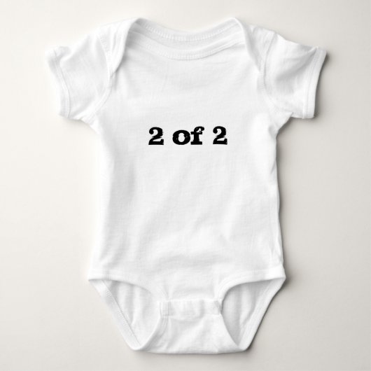 2双生児の2 ベビーボディスーツ (正面)