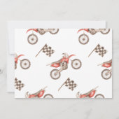 2台のバイクで速い誕生日招待状 | ダートバイク 招待状 (裏面)
