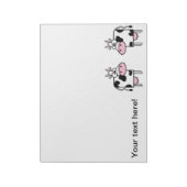 2台のメモ帳 ノートパッド (回転)