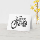 2台(アンティークシュウィンタンデム)自転車に対応した自転車 カード (黄色い花)