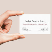 2名シンプルモダン付き名刺付きビジネス連絡カード 名刺