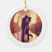 2名夫婦フォトカップル新婚 セラミックオーナメント (裏面)