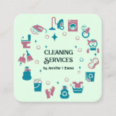 2名掃除機の名刺 スクエア名刺 (正面)