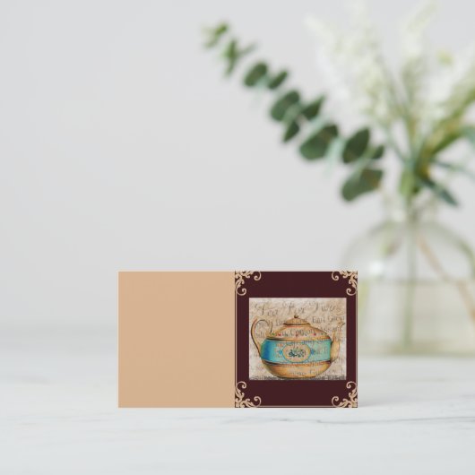 2名様の名刺のお茶 名刺 (スタンド正面)