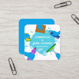 2名様クリーニング名刺 スクエア名刺