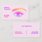 2名Brows Lashes Tech コーリングカード (正面/裏面)