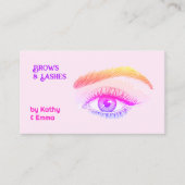 2名Brows Lashes Tech コーリングカード (正面)