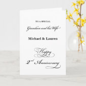 2周年孫・妻スクリプエレガントト カード (黄色い花)