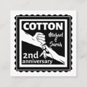 2周年結婚夫婦が手を携えて エンクロージャーカード (正面)