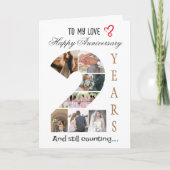 2周年結婚記念写真カード カード (正面)