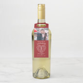 2周年結婚記念撮影ガーネット赤いハート ボトルネックタグ (ボトル)