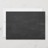 2周年結婚記念日の黒板ブラックゴールド 招待状 (裏面)