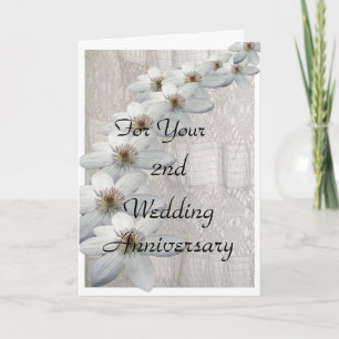 2周年結婚記念日カードテンプレート カード