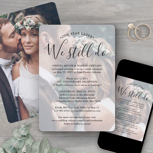 2周年記念フォト・レセプション　私たちまだ結婚してるのよ 招待状