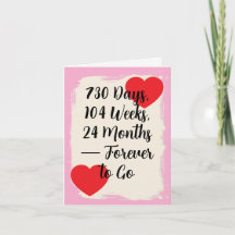 2周年記念結婚カード綿1