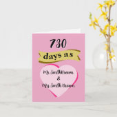 2周年記念結婚カード綿2位 カード (黄色い花)