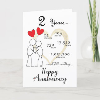 2周年記念結婚カード サンキューカード