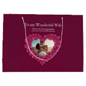 2周年記念結婚ガーネット写真バッグ ラージペーパーバッグ (裏面)