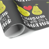 2周年記念結婚ギフトカップル結婚した梨 ラッピングペーパー (ロールコーナー)