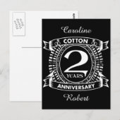 2周年記念結婚クレッ動揺してプ ポストカード (正面/裏面)