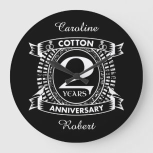 2周年記念結婚クレッ動揺してプ ラージ壁時計