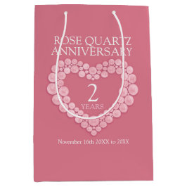 2周年記念結婚バラクォーツフォトバッグ ミディアムペーパーバッグ
