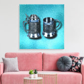 2周年記念結婚ビールのマグスチン キャンバスプリント (インサイチュ (リビング))