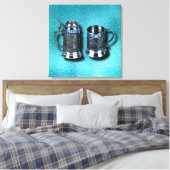 2周年記念結婚ビールのマグスチン キャンバスプリント (インサイチュ (寝室))