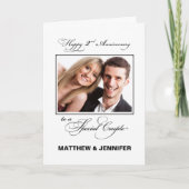 2周年記念結婚名前をカスタムする/写真 カード (正面)
