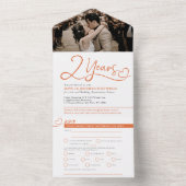 2周年記念結婚食RSVPマンダリンガーネット オールインワン招待状 (内側)