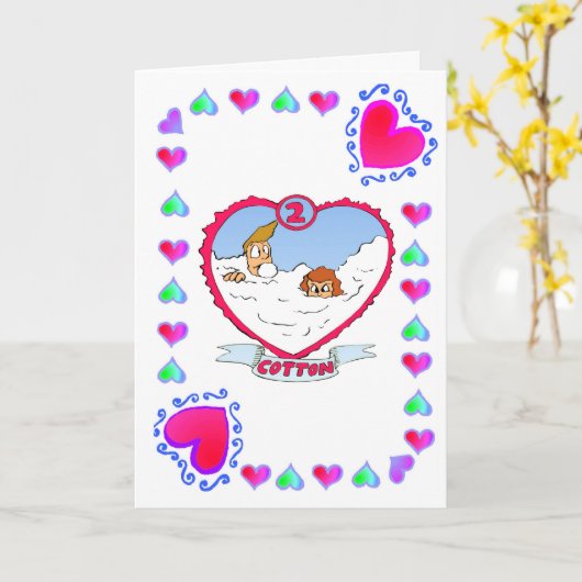 2周年記念 綿 カード (黄色い花)