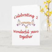 2周年 カード (黄色い花)