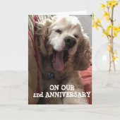 **2周年*恋/おもしろい カード (黄色い花)