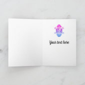 2周年 綿の伝統的な結婚記念日 デザイン カード (内部)