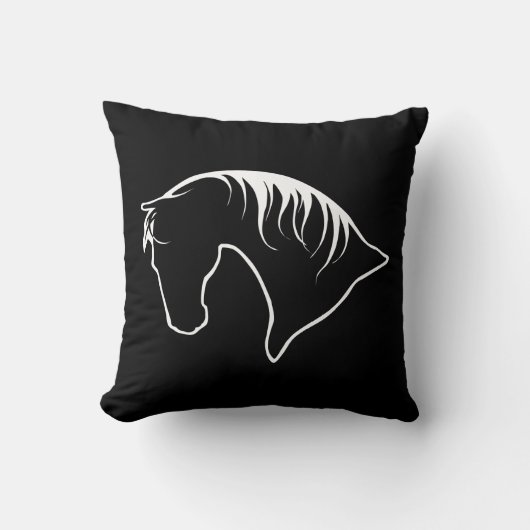 2味方された国の西部の馬デザイナー枕 クッション (正面)