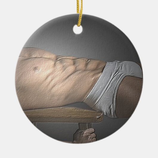 2味方された白い報告書のオーナメント セラミックオーナメント (正面)