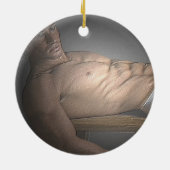 2味方された白い報告書のオーナメント セラミックオーナメント (裏面)