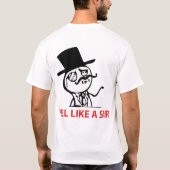 - 2味方されたTシャツのように感じて下さい Tシャツ (裏面)