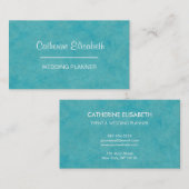 2味方される青/緑の水彩画の洗浄絵画 名刺 (正面/裏面)